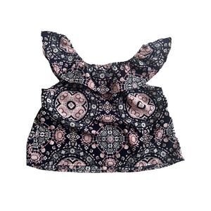 Love squared girls Floral Ruffle Sleeve Shoulder size 8